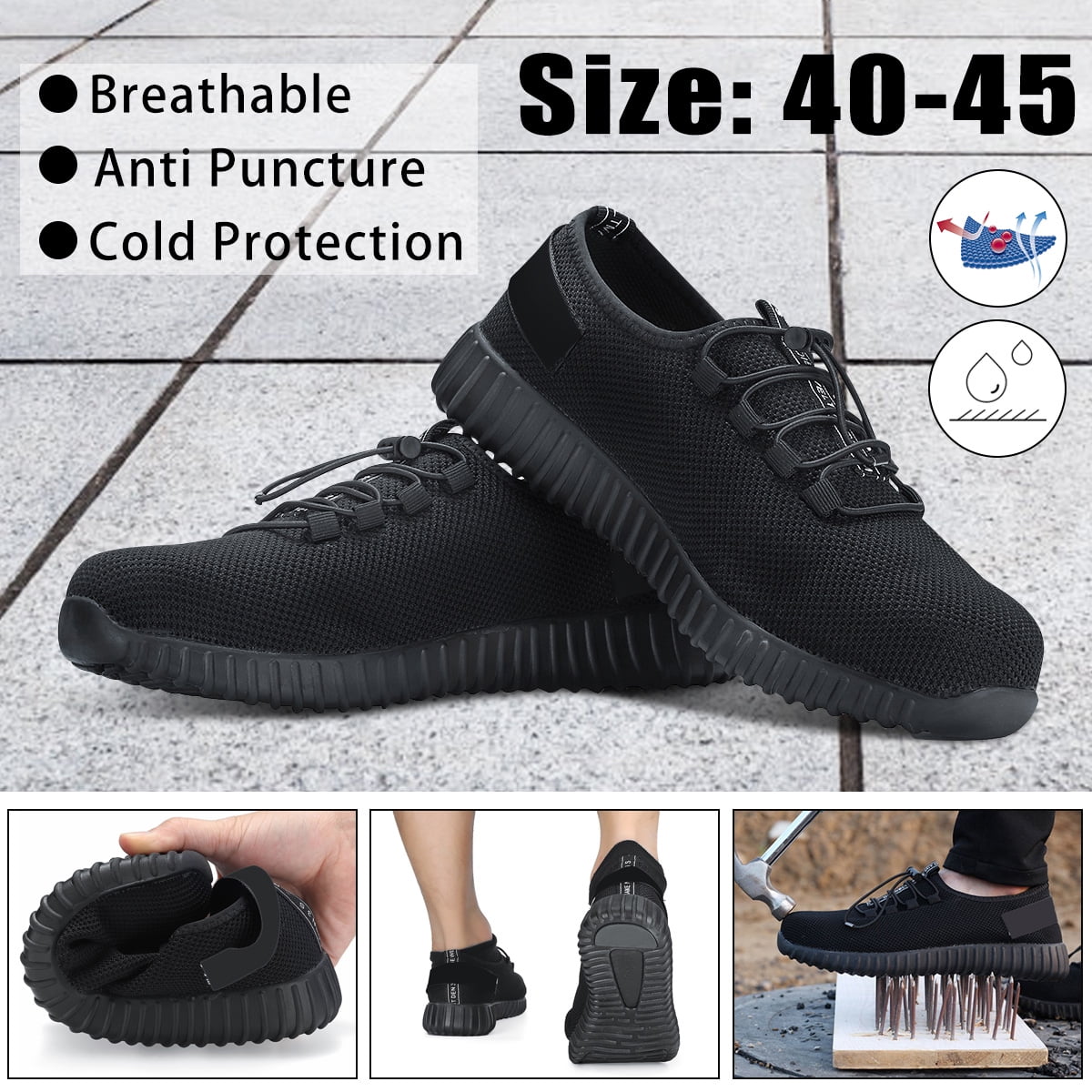 breathable slip resistant shoes