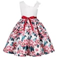 thumbnail image 4 of Coerni Girls Summer Floral Print Sleeveless Dress Little Girls Party Wedding Formal Dresses Toddler Princess Dress, 4 of 9