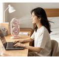 thumbnail image 4 of Double Head Two Way Desktop Portable Fan, High Wind Power Fan for Home Office Camping Bedroom, USB Rechargeable, 4 of 8