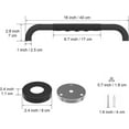 thumbnail image 3 of 2 Pack 16 Inch Black Shower Grab Bar w/ Anti Slip Rubber Grip,ZUEXT Stainless Steel Bath Grab Bar,Bathroom Balance Bar,Wall Mount Safety Handrail Support,Handicap Injury Elderly Senior Assist Handle, 3 of 7