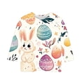 thumbnail image 4 of Lovzfmll Unisexe Enfants Graphique Ardent Manches 3/4 Tee, Chandail Col Rond Décontracté pour Petites Filles 160, 4 of 5