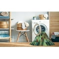 thumbnail image 2 of Ahgly Company Machine Washable Indoor Rectangle Transitional DarkOliveGreen Area Rugs, 6' x 9', 2 of 7