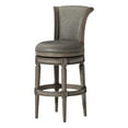 thumbnail image 1 of Maven Lane Pullman Bar Stool in Reclaimed Oak Finish w/Ronan Stone Vegan Leather, 1 of 6