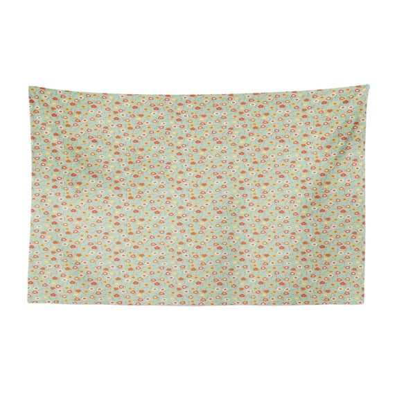 Botanical Tapestry, Pattern of Burgeoning Botanical Flowers, Fabric Wall Hanging Decor for Bedroom Living Room Dorm, 2 Sizes, Eggshell Multicolor, by Ambesonne