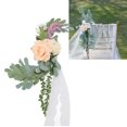 thumbnail image 4 of Silla De Boda Decoración De Flores, Fácil Instalación Hermosa Silla Artificial Flor Trasera Para Silla Para Decoraciones De Pasillo De Boda ANGGREK Blanco lechoso, 4 of 8
