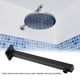 thumbnail image 1 of Eastbuy Brazo de extensión for Ducha - Brazo de Ducha de Gran Altura de 14 Pulgadas Montado en la Pared de Acero Inoxidable Cuadrado Recto Cabeza de Ducha Brazo de extensión Baño Adhesión (Negro), 1 of 5