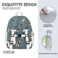 thumbnail image 4 of French Bulldogs Blue Backpack for School,Cute School Bag,Schoolbag with Adjustable Shoulder Straps & Padded Back,15"x11.42"x5.5", 4 of 5