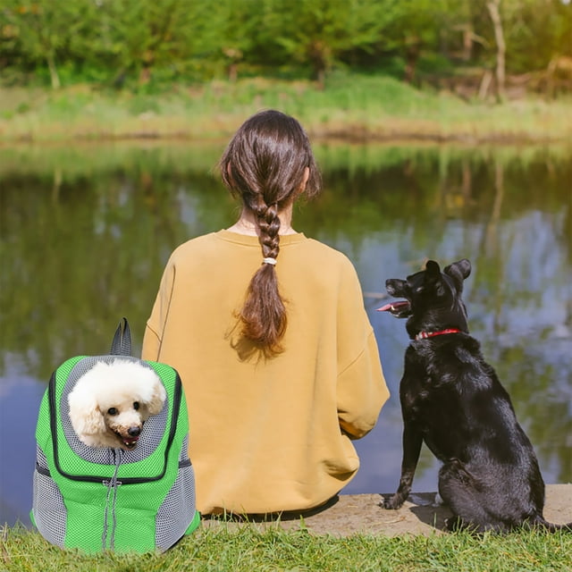 Arnés para perros pequeños Mochila Arnés delantero para mascotas con cinturón de seguridad Mochila transpirable y ligera Adecuada para senderismo, viajes y acampadas