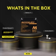 MB7CA Motobatt 12V AGM Battery 135 CCA 9.5AH