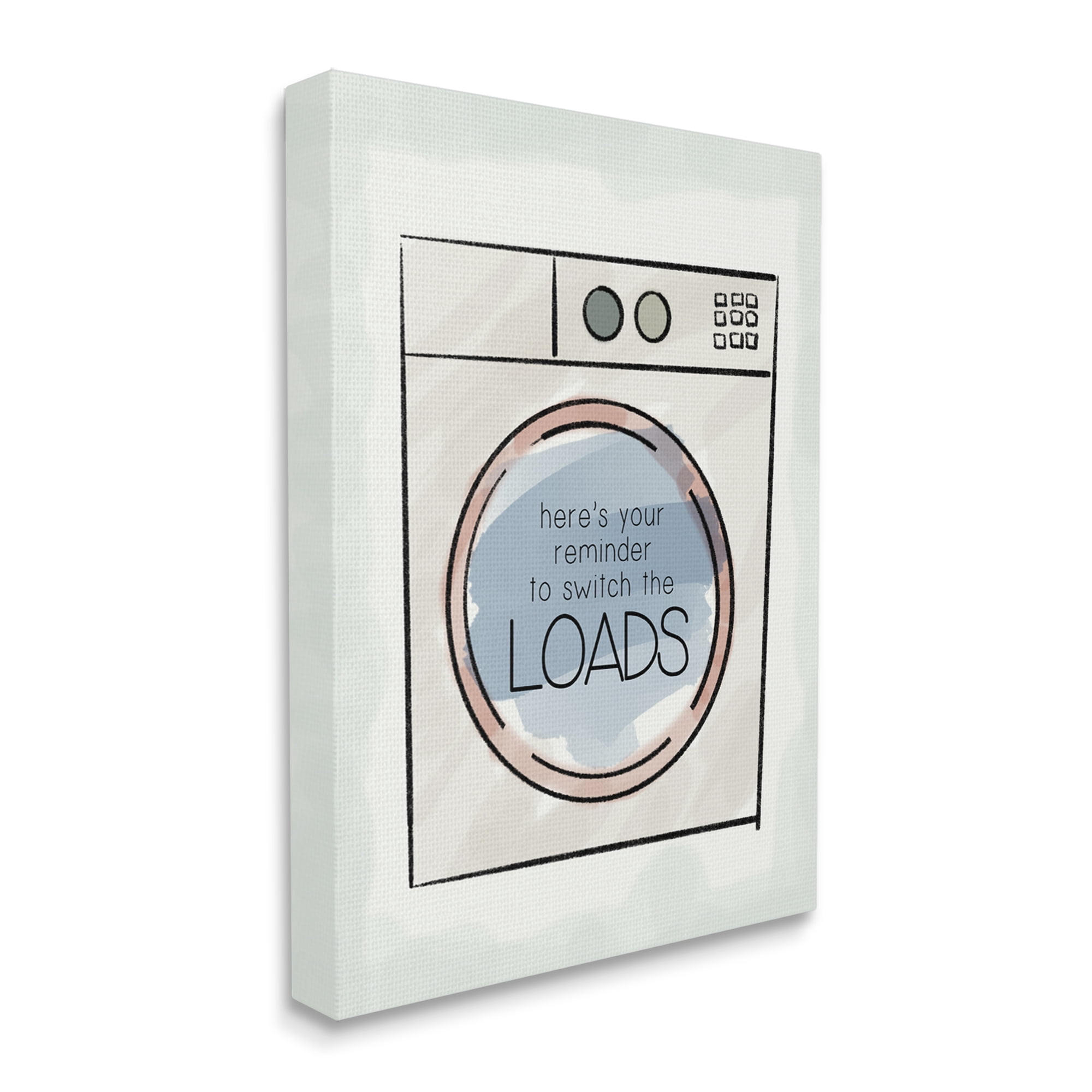 Stupell Industries Switch Laundry Loads Phrase Typography Painting Gallery Wrapped Canvas Print Wall Art, 24 x 30