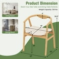 thumbnail image 3 of Gymax Leisure Bamboo Armchair Modern Accent Chair w/ Curved Back & Bamboo Structure, 3 of 9