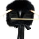 thumbnail image 4 of Sonducket Cuello de piel de zorro de imitación para mujer con correa, abrigo de invierno, decoración de capucha, chal grande falso a la moda, Accesorios de disfraces Caqui, 4 of 6