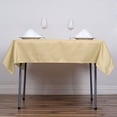 thumbnail image 7 of Efavormart 5pcs of 54x54" CHAMPAGNE Wholesale Linens Seamless Polyester Square Linen Tablecloth For Wedding Banquet Restaurant, 7 of 7