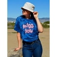 thumbnail image 2 of Kiss You Puffy Candy Pink Tie Dye Crystal Women -Image by Shutterstock, Female Large, 2 of 4