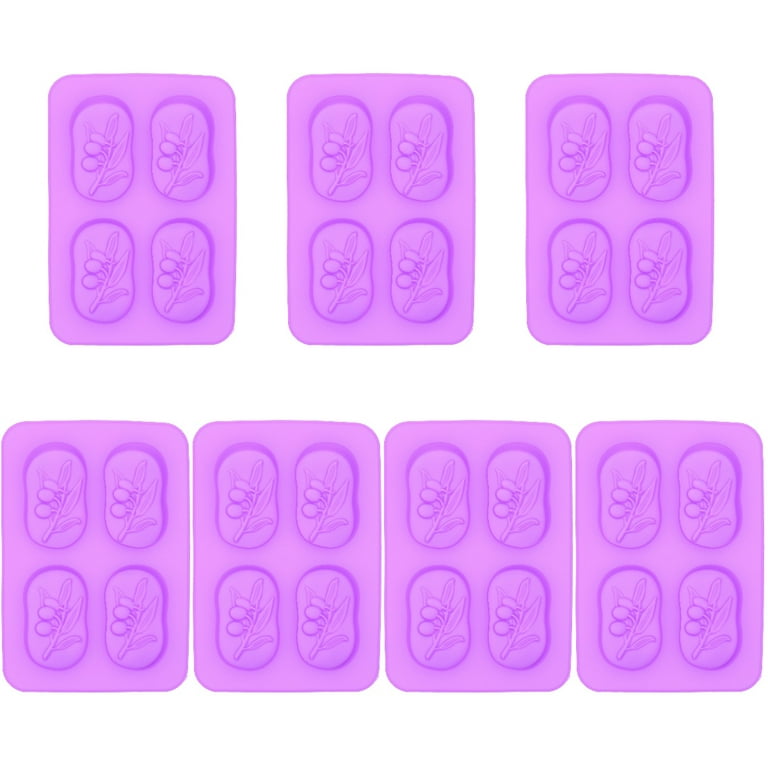 Silicone Soap Mould Used to Make Soap Table Silicone Mold for 3d Molds for  Soaps Bath Bomb Mould Making Kit Round and Square SEISSO Purple 