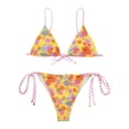 thumbnail image 1 of Gibobby Conjunto de bikini para mujer Traje de baño sexy para mujer con diseño de personalidad Bikini floral pequeño(A,G), 1 of 4