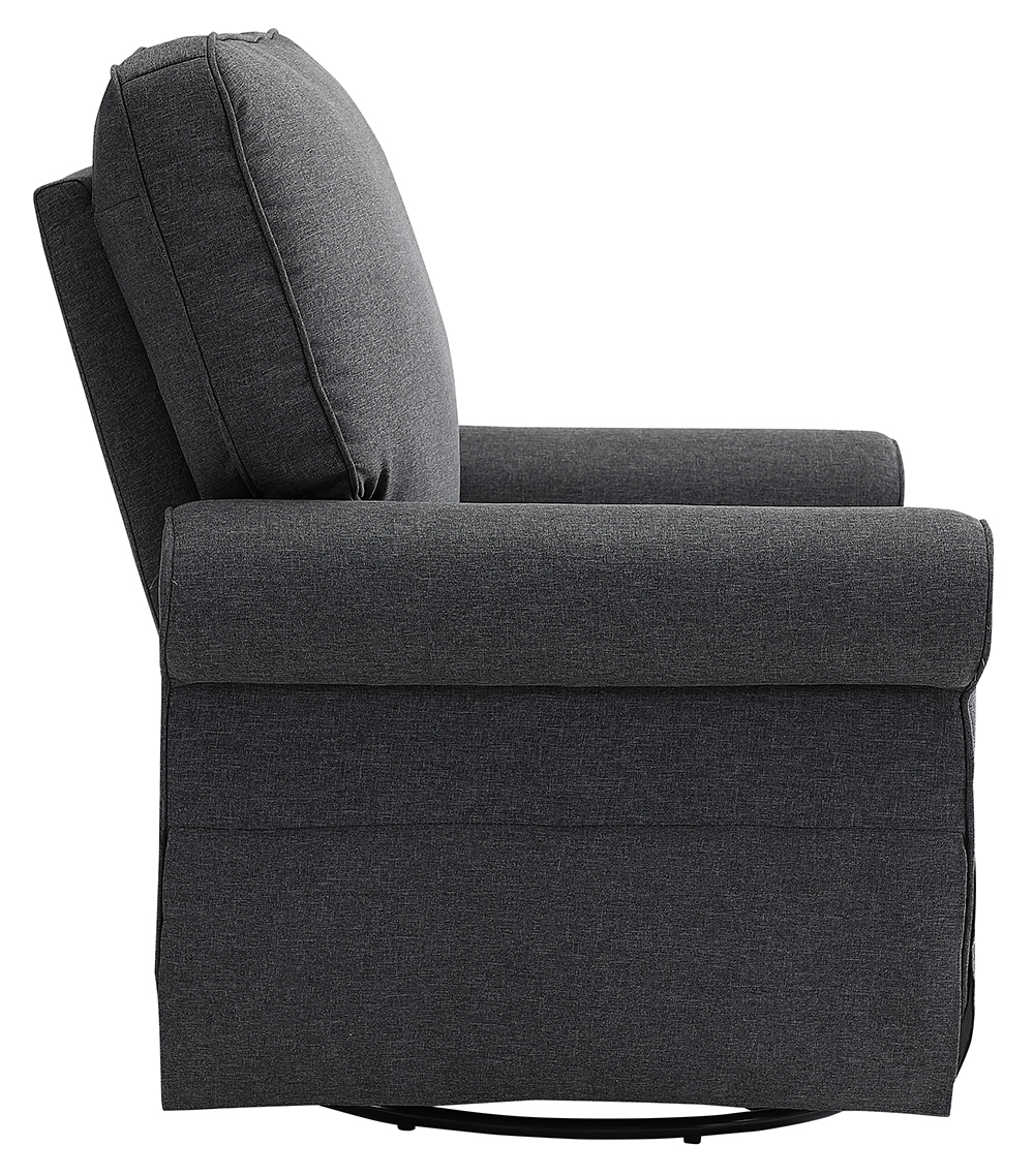 Angel Line Natalie Upholstered Swivel Glider, Dark Gray photo 2