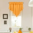 thumbnail image 2 of Lace Valance Curtain for Window, 51x24 Inch Light Filtering Kitchen Semi-Sheer Decorative Curtains, Short Cafe Curtain for Living Room Bathroom, Sheer Window Panel, Orange, Rod Pockets, 2 of 7