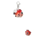 thumbnail image 2 of Delight Jewelry Resin Orange Fish - Silvertone Clip on Charm with Clear Crystal Drop, 2 of 4