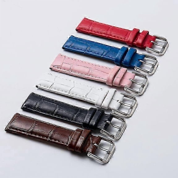 Watch strap for men and women - Genuine leather band with pin buckle and cowhide material