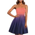 thumbnail image 1 of Vestido de mujer estilo bohemio sin tirantes con banda elástica vestidos sin mangas con estampado floral Fridja  hjkh3532, 1 of 1