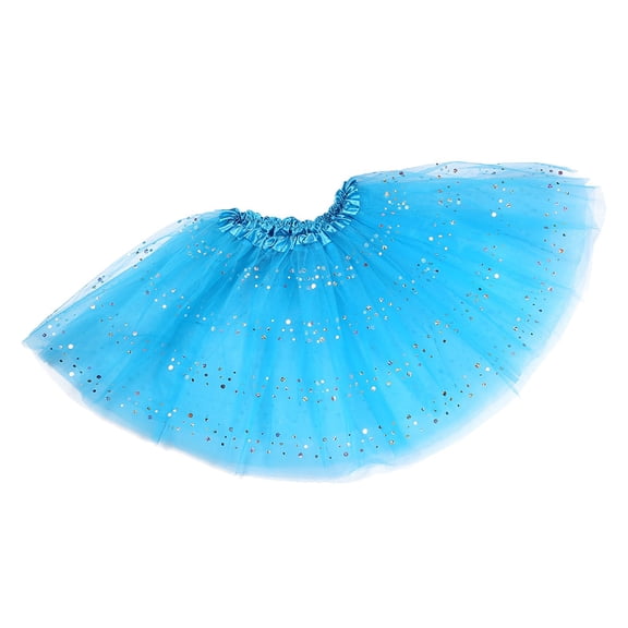 Tennis Skirts for Women Summer Skirt 0 3 Small Round Skirt Sequin Screen TUTU Skirt Adult Puffy Skirt Performance Dress Dance Skirt Sky Blue One Size