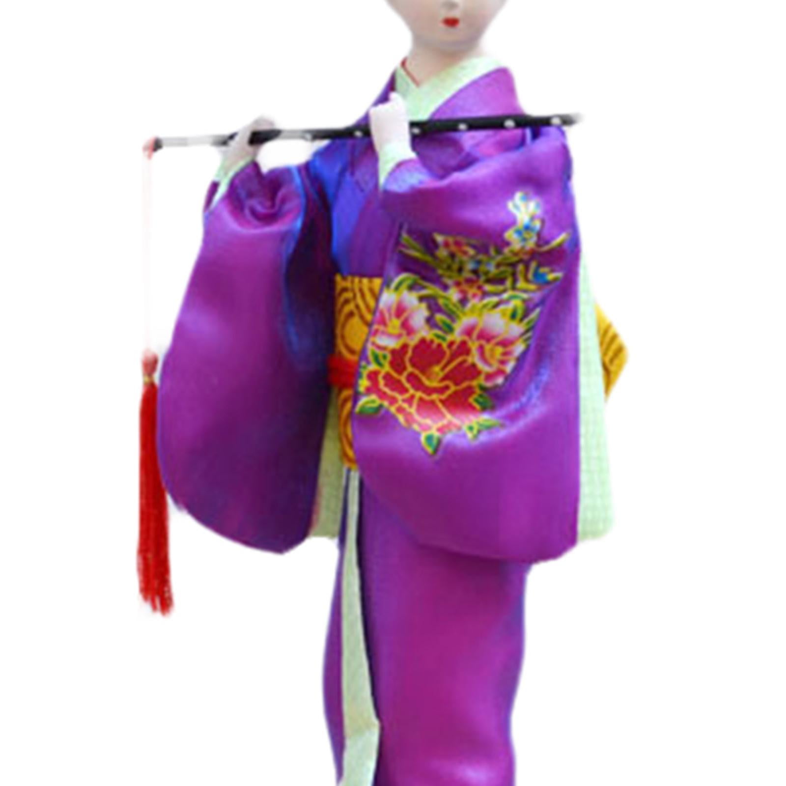 27cm Japanese Kimono Geisha Doll,Resin Humanoid Girl Statue,Collectible  Figurine,National Style gift of handcrafted for Desktop home and bar Decor  