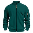thumbnail image 4 of Mens Tactical Jacket Zip Up Warm Sherpa Fleece Lined Winter Coats Stand Collar Windproof Casual Jacket With Pockets, 4 of 4