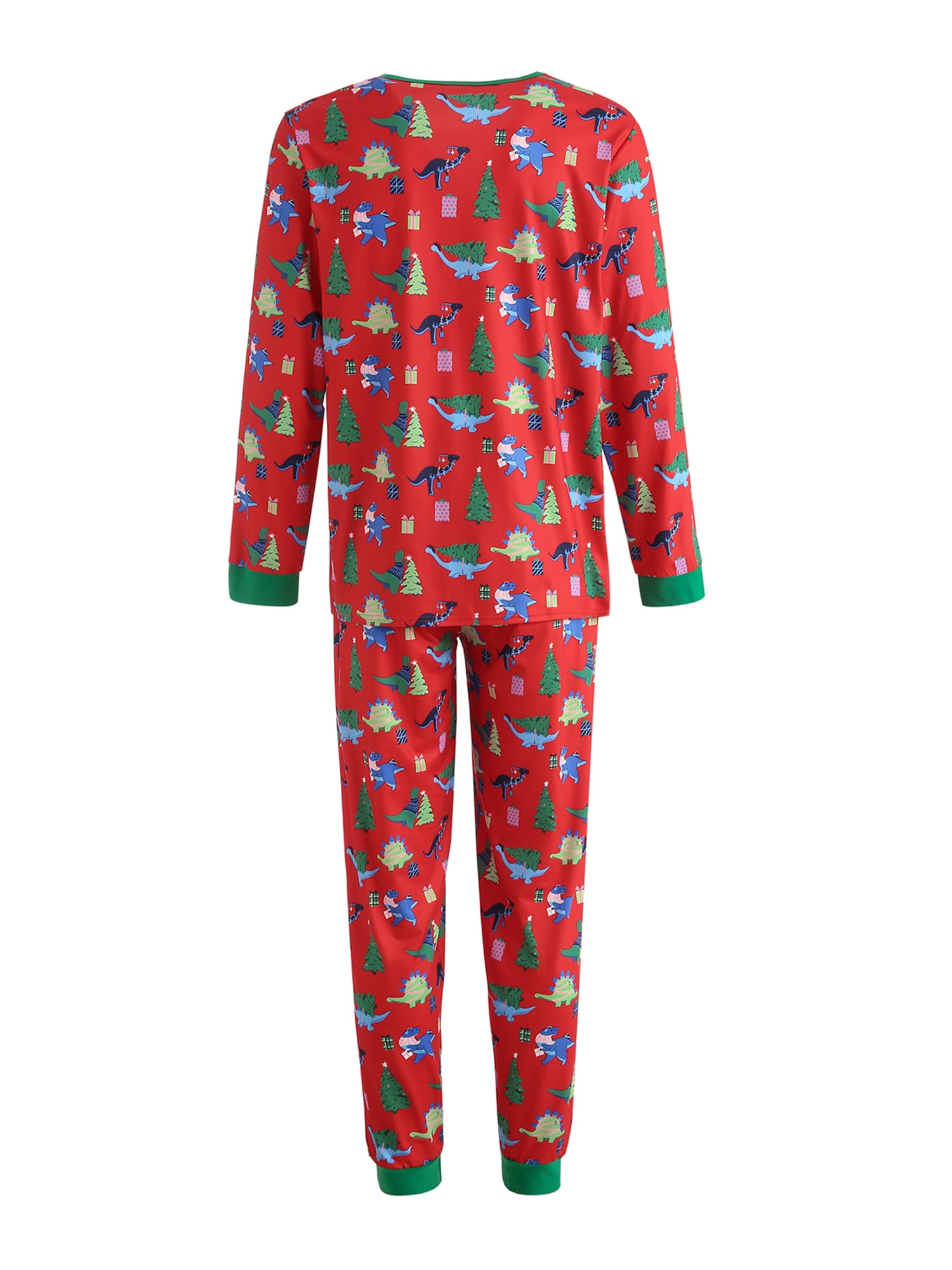 Canrulo Christmas Family Matching Pajamas Dinosaur and Christmas