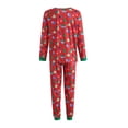 thumbnail image 3 of Seyurigaoka Family Matching Pajamas Set Christmas Theme Print Tops Pants Sleepwear, 3 of 9