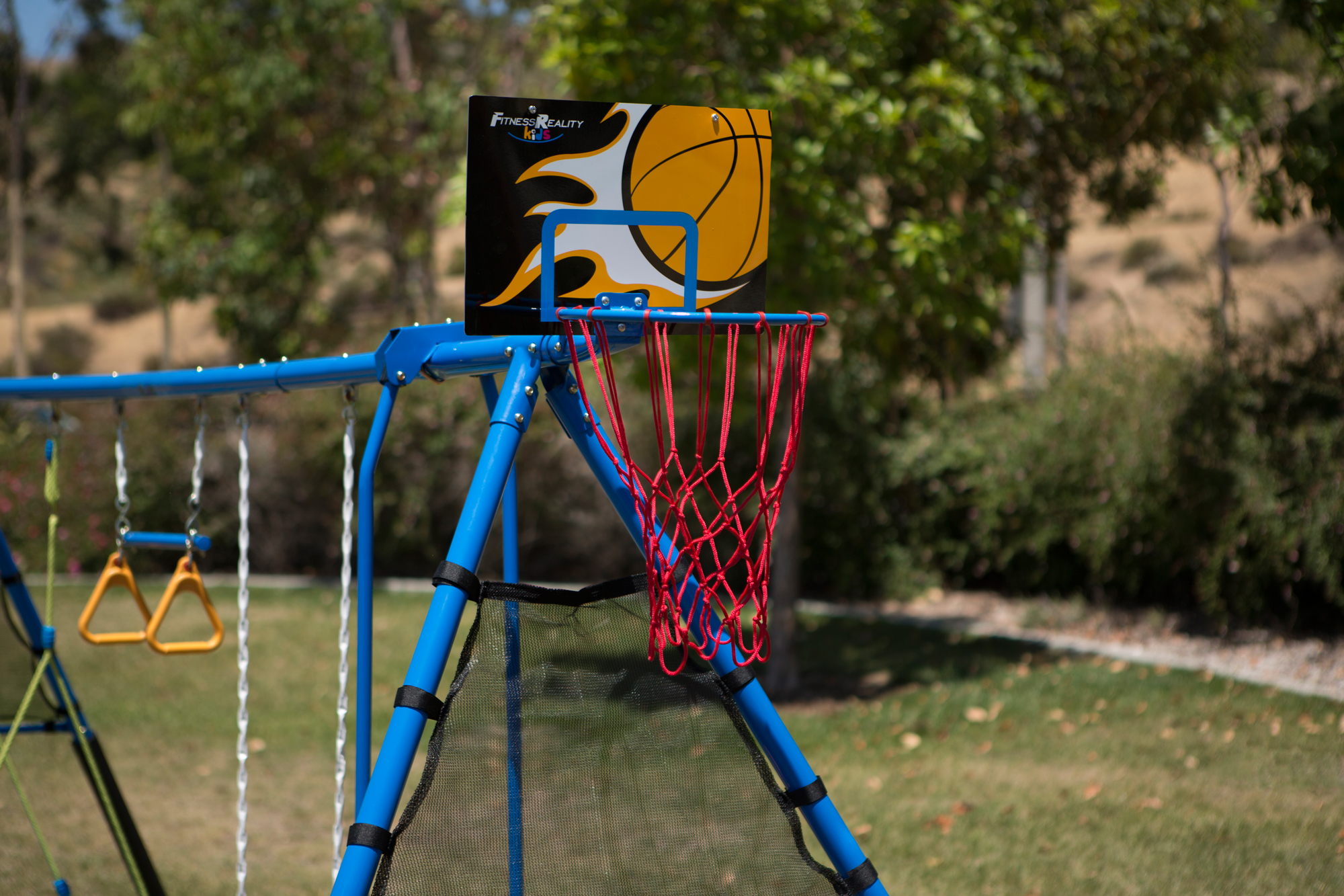 Fitness Reality Kids 'The Ultimate' 8 Station Sports Series Metal Swing Set with Basketball and Soccer - image 13 of 16