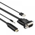 thumbnail image 4 of 1080P VGA To HDMI-compatible Converter Cable Adapter Male To Male with 3.5mm Audio USB Power Cable for PC Laptop, 4 of 7