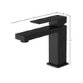 thumbnail image 2 of DAX Roma Single Handle Brass Bathroom Faucet, Matte Black, 2 of 4