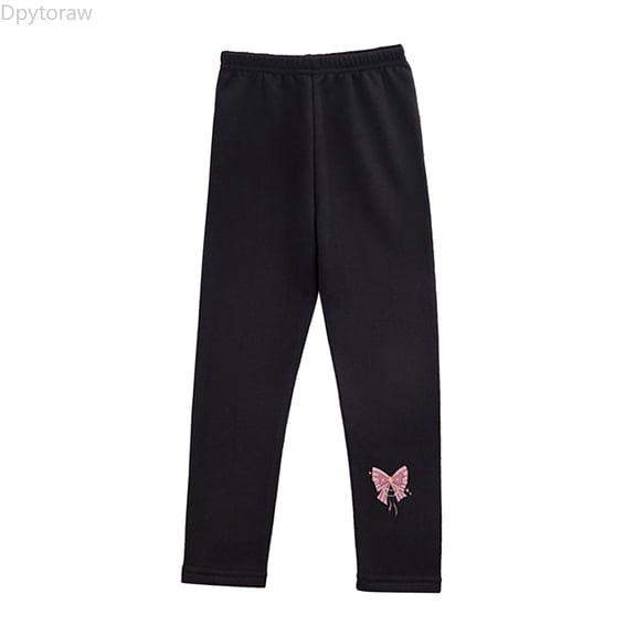 Dpytoraw Leggings Girls Lined Winter Leggings With Fleece Children High Waist Thermal Underwear Thick Leggings Warm Long Trousers For Everyday Use Girls Leggings Size 18-24 Months