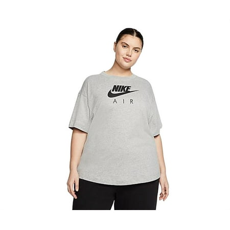 Nike Sportswear Air Boyfriend T Womens Active Shirts & Tees Size Xl, Color: Grey/Black