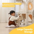 thumbnail image 4 of 6 in 1 Toddler Slide and Swing Set,Playground Indoor Outdoor Playsets Slide Freestanding Kids Slide Climber Playset Sturdy Baby Slide for Age 1-5, 4 of 11