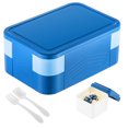 thumbnail image 1 of Binwennn Meal Storage Containers Large Glass Container with Student Worker Microwave Heated Lunch Detachable Partition Silicone Sealed Lunch Self Contained Tableware Portable Lunch, 1 of 6