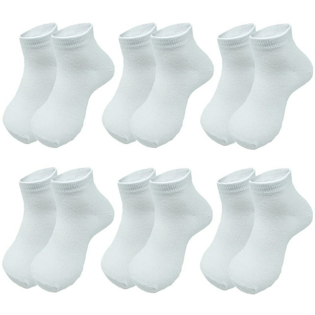 Glory Max 6 Paia Calzini Sportivi Uomo In Cotone - Imbottiti, Traspiranti, Colori Uniti (Nero, Bianco, Grigio)