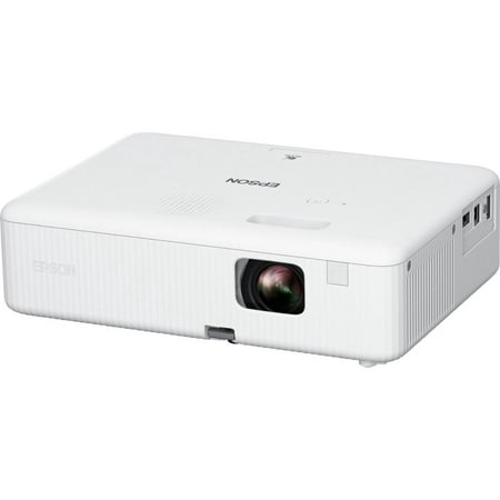 Epson - EpiqVision Flex CO-W01 Portable Projector, 3-Chip 3LCD, Built-in Speaker, 300-Inch Home Entertainment and Work - White