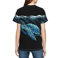 thumbnail image 7 of Wukai Ocean Turtle Youth Unisex Short Sleeve T-Shirt for Boys, Girls, Teens, and Kids-X-Small, 7 of 7