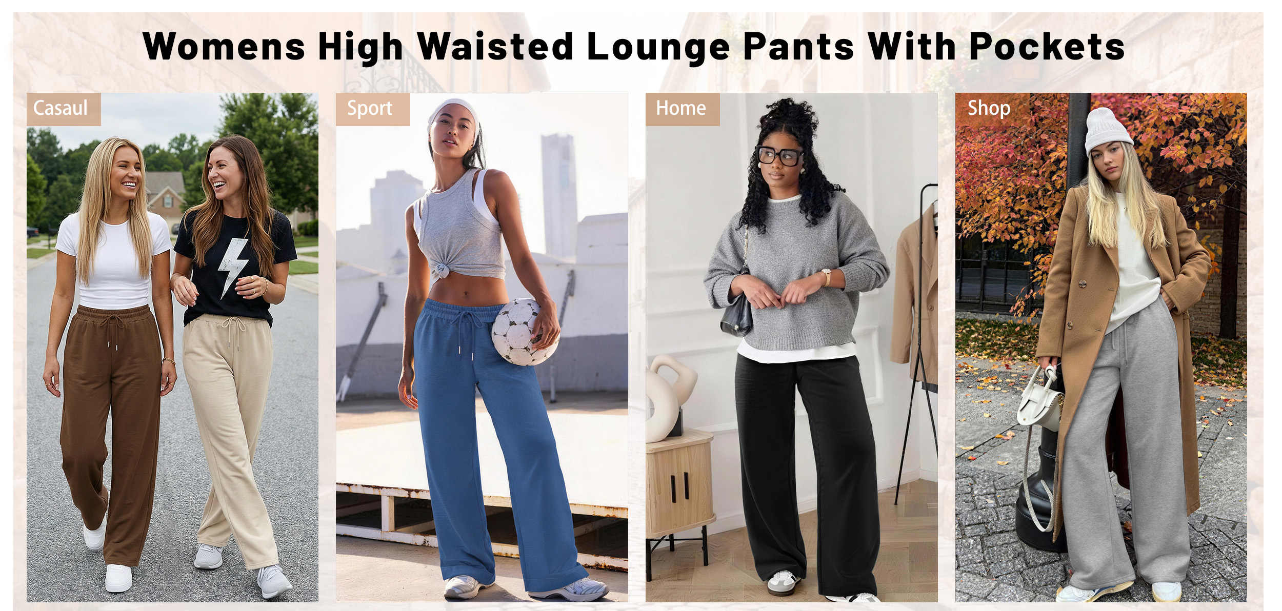 Fantaslook Women's Wide Leg Baggy Sweatpants photo 2