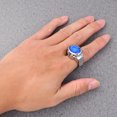 thumbnail image 2 of Anillo de dedo ovalado especial de cuarzo, elegante y moderno, para hombre y mujer (azul), 2 of 7