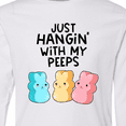 thumbnail image 4 of Inktastic Easter Just Hangin' with My Peeps Long Sleeve Youth T-Shirt, 4 of 5