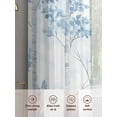 thumbnail image 3 of Blue Ombre Leaves Sheer Curtains for Living Room Bedroom Gray Forest Branches Sheer Curtains 63 Inch Long 2 Panels Set Light Filtering Curtain Window Treatments Drapes for Dining Room, 3 of 6
