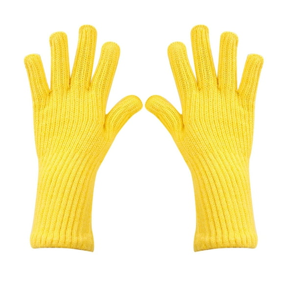 BKQCNKM Gloves for Cold Weather Winter Gloves Fashion Touchscreen Texting Gloves Outdoor Men Women Warm Knit Winter Mittens Gloves Solid Golves Winter Gloves Women, Yellow One Size