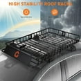 thumbnail image 7 of Acekid 64"x39" Roof Rack,Heavy Duty Car Rooftop Cargo Carrier Basket with Cargo Net,Luggage Holder with Extension for Universal,Pick Up Trucks,200lbs Capacity, 7 of 7