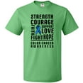 thumbnail image 3 of Inktastic Strength Courage Support Colon Cancer Awareness T-Shirt, 3 of 5