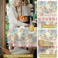 thumbnail image 5 of Pioneer Flower Floral Print Pattern Round Tablecloth 60 X 60 Inch, Wrinkle Resistant Wipeable Table Cloth for Kitchen Dining Picnic Patio Party, 5 of 6