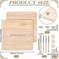 thumbnail image 2 of Book Press Bookbinding Wooden Book Press Tool Portable Binding Press Machine with Iron Nut Wing Nuts Gasket for Home School Office Bookbinding Supplie, 2 of 4