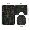 thumbnail image 3 of Math Equations Mathematical Shapes Black Pattern Bathroom Rugs Sets 3 Piece,Toilet Cover Set,Absorbent Non Slip Bathroom Mats Sets with U-Shaped Contour Rug Toilet Rug Set, 3 of 5